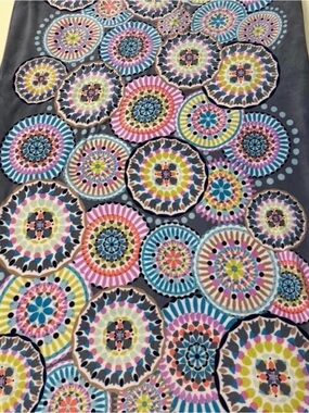 Vera Bradley Sunny Medallion Multicolor Geometric Plush fleece Throw